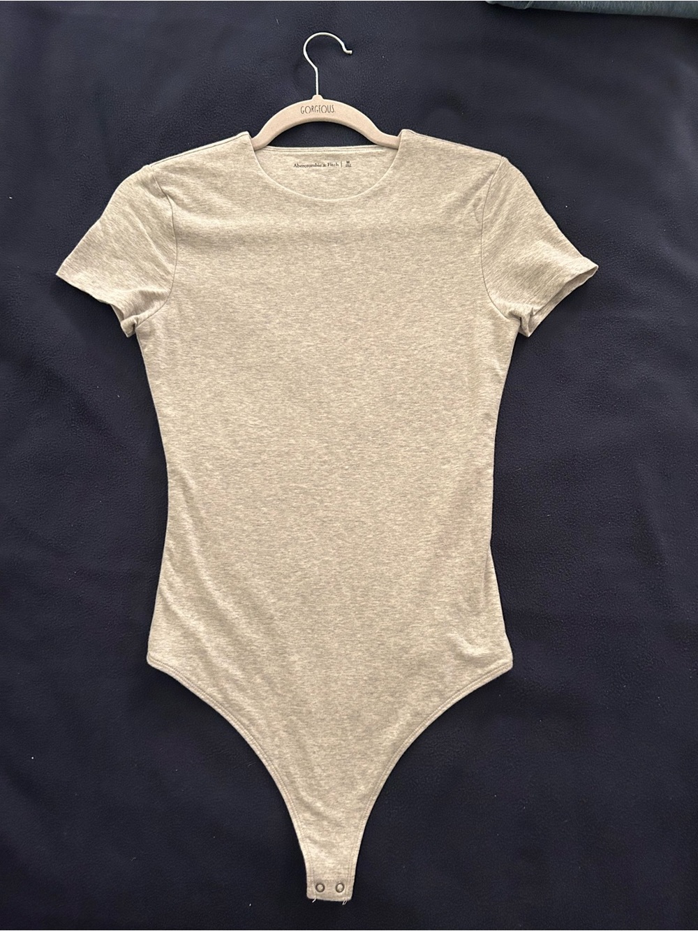 Abercrombie Short-Sleeve Cotton Seamless Fabric Crew Bodysuit